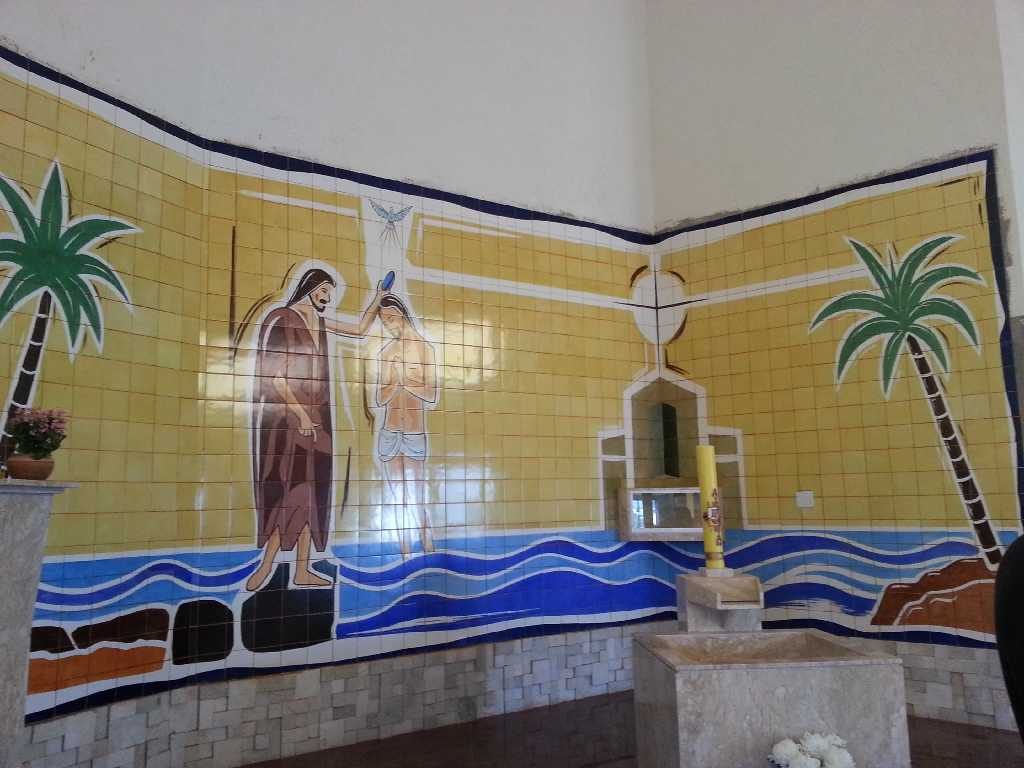 Painel de azulejaria artística